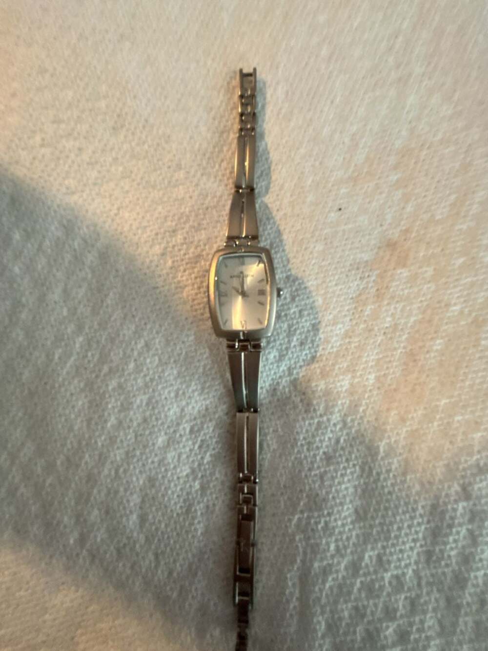 Anne Klein Silver-Tone Rectangular Dial Women's Quartz Watch